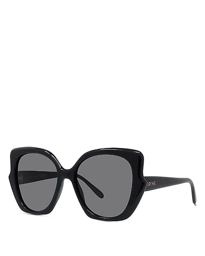 Loewe Thin Geometric Sunglasses, 54mm