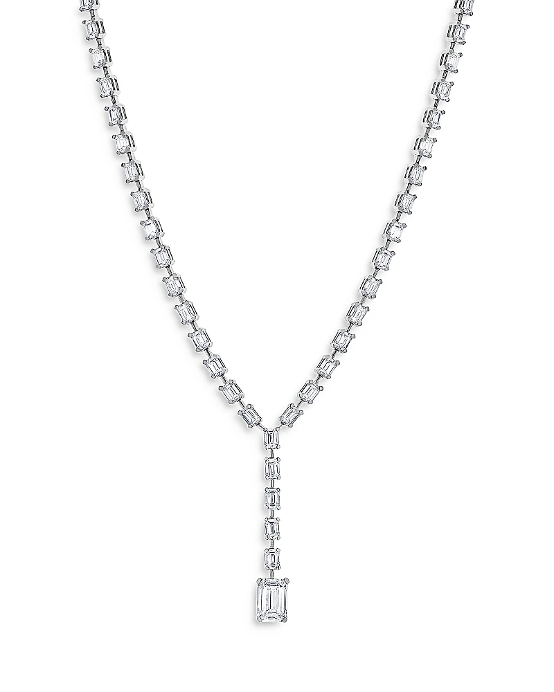 Bloomingdale's Fine Collection Certified Lab Grown Emerald Cut Diamond Lariat Necklace