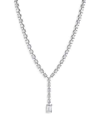 Bloomingdale's Fine Collection Certified Lab Grown Emerald Cut Diamond Lariat Necklace