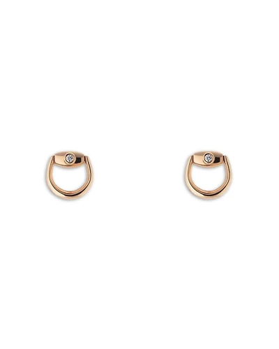 Gucci 18K Yellow Gold Horsebit Dangle Hoop Drop Earrings