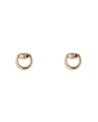 Gucci 18K Yellow Gold Horsebit Dangle Hoop Drop Earrings