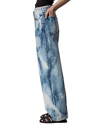 Logan Mid Rise Wide Leg Jeans Indigo Water Color