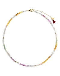 Shashi Ella Multicolor Sapphire & Cultured Freshwater Pearl Beaded Collar Necklace