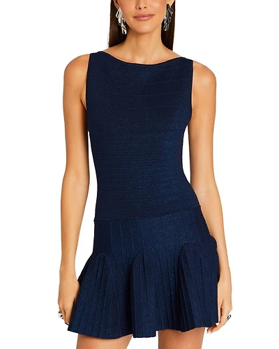 Audrina Metallic Knit Dress