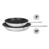 Cristel 1826 Collection 2 Pc Nonstick Frypan Set