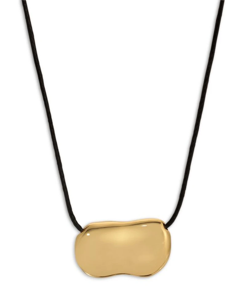Pebble Adjustable Cord Pendant Necklace, 24"