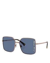 Miu Miu Square Sunglasses, 60mm