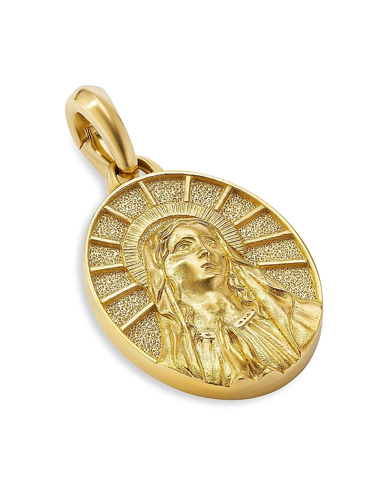 David Yurman Men's 18K Yellow Gold Amulets Mary Medallion