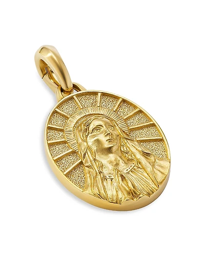 David Yurman Men's 18K Yellow Gold Amulets Mary Medallion