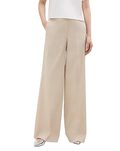 Theory High Waist Wide Leg Trousers
