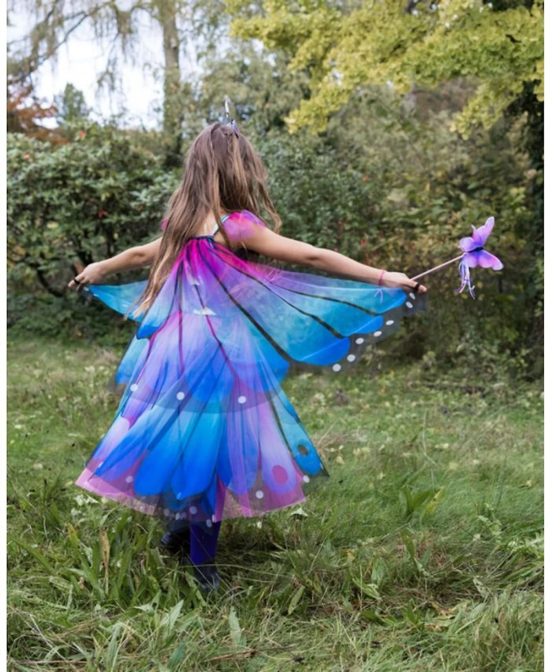 Butterfly Twirl Dress & Wings Costume - Ages 3+