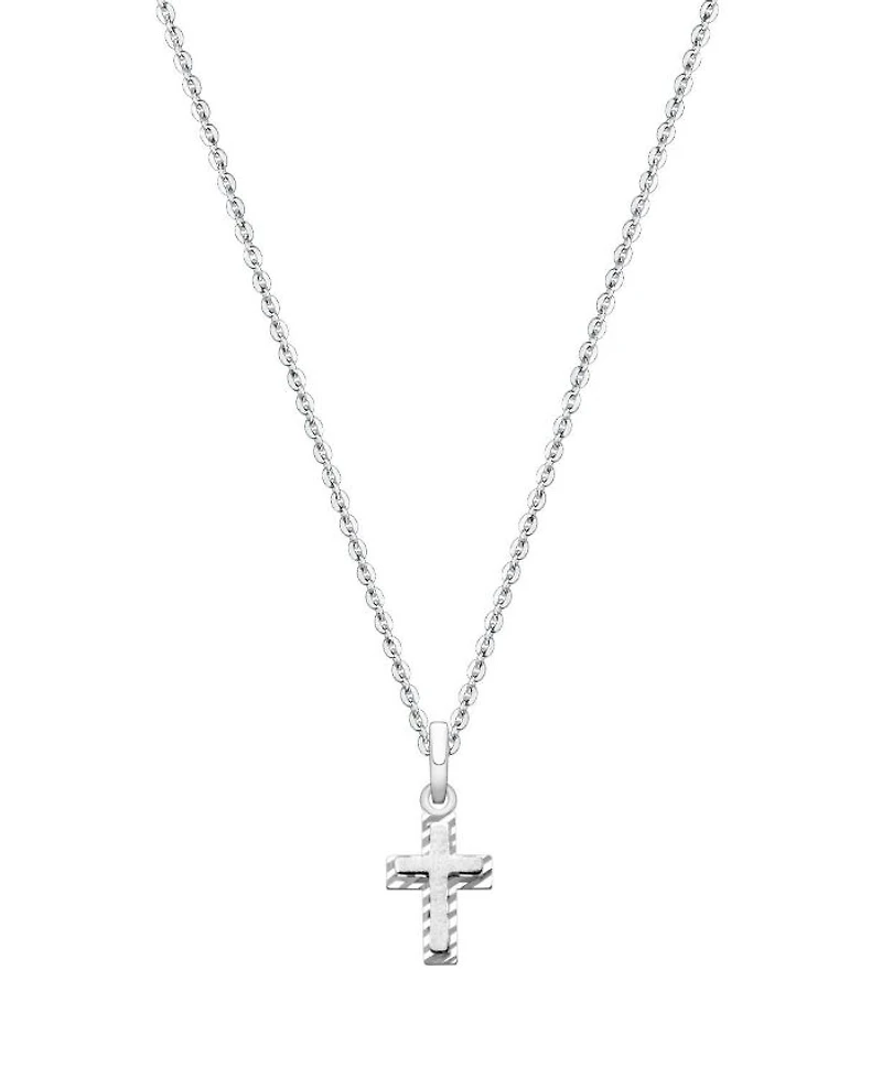 Children's 14K Gold Beautifully Beveled Cross 12-14" Necklace