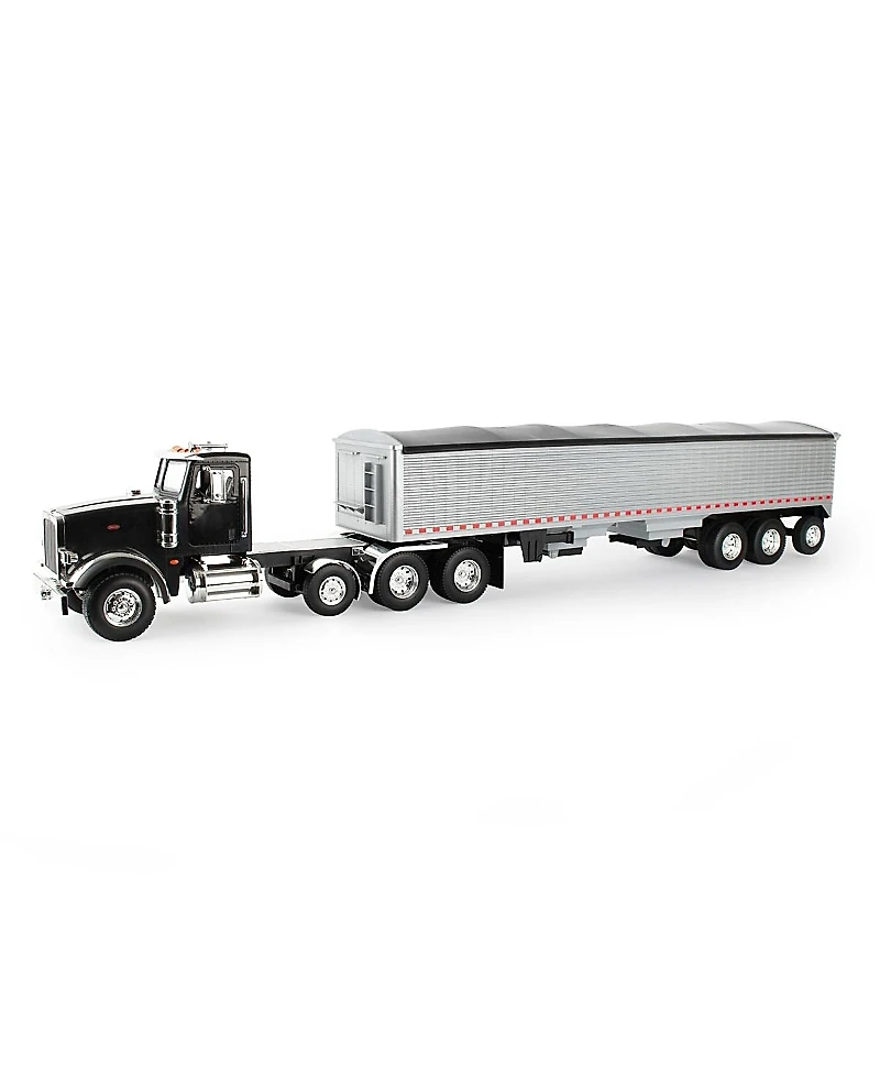 Ertl 1/16 Big Roads Farm Black Peterbilt Model with Grain Trailer and Lights & Sounds 2-4 - Ages 5-7