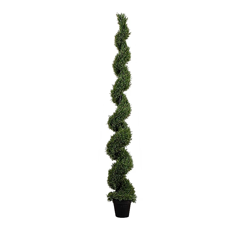 Nearly Natural 9' Uv Resistant Artificial Rosemary Spiral Topiary Tree (Indoor/Outdoor)