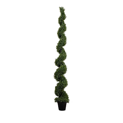 Nearly Natural 9' Uv Resistant Artificial Rosemary Spiral Topiary Tree (Indoor/Outdoor)