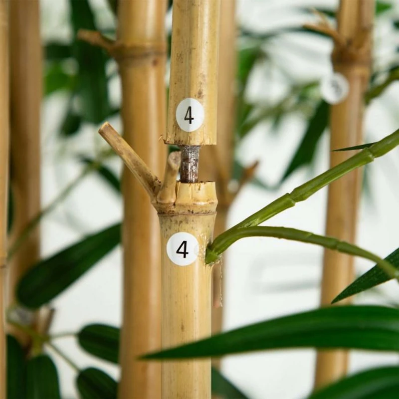 9' Artificial Bamboo Tree with Real Bamboo Trunks