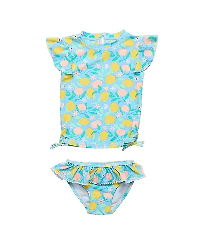 Snapper Rock Unisex Lemon Drops Short Sleeve Ruffle Set