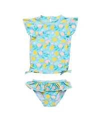 Snapper Rock Unisex Lemon Drops Short Sleeve Ruffle Set
