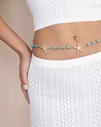 Starfish & Turquoise Linked Body Chain