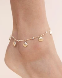 Scallop Shell Charm Anklet