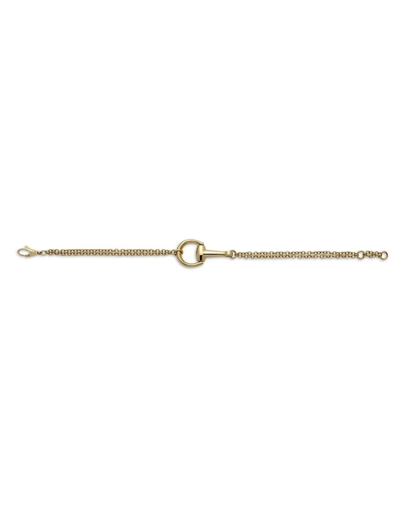 18K Yellow Gold Horsebit Chain Bracelet
