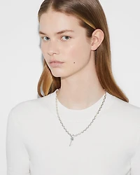 Sterling Silver Trademark Key Clasp Pendant Necklace, 20"