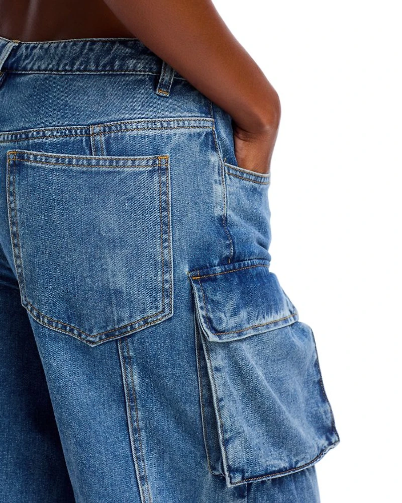 Duo Cargo Jeans Blue Denim