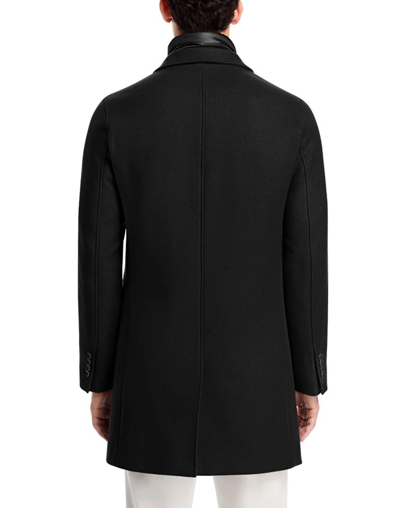 Diagonal Topcoat with Removable Windguard