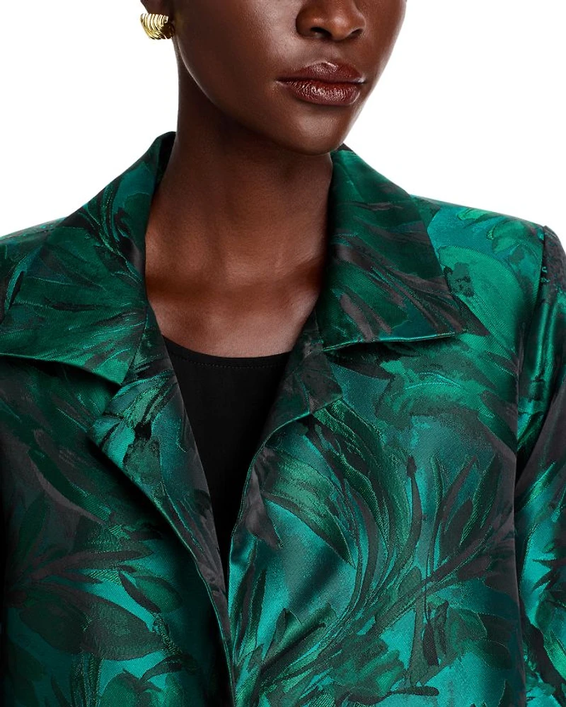 Botanical Jacquard A Line Jacket