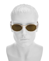 Metal Oval Sunglasses, 54mm