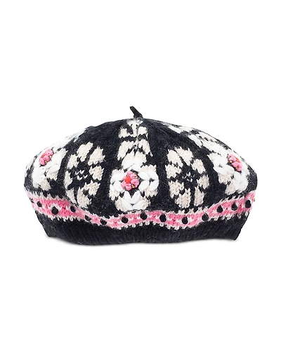 French Knot Emily Knitted Wool Beret