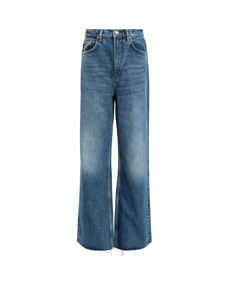 Blake Mid Rise Wide Leg Jeans Dark Indigo