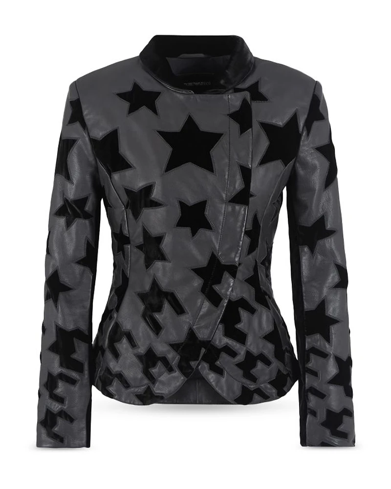 Velvet Stars Leather Jacket