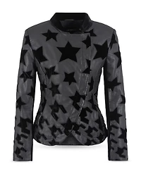 Velvet Stars Leather Jacket