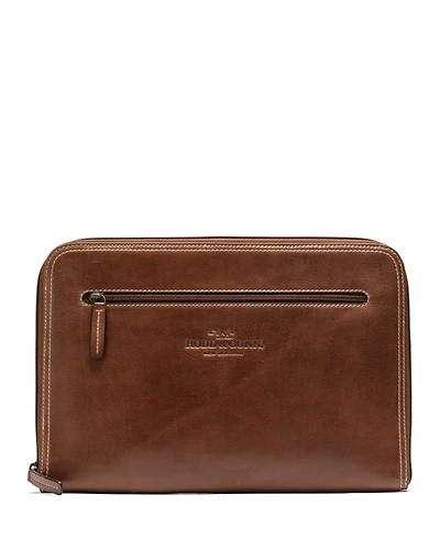 Picton Leather File Medium Zipper Clutch