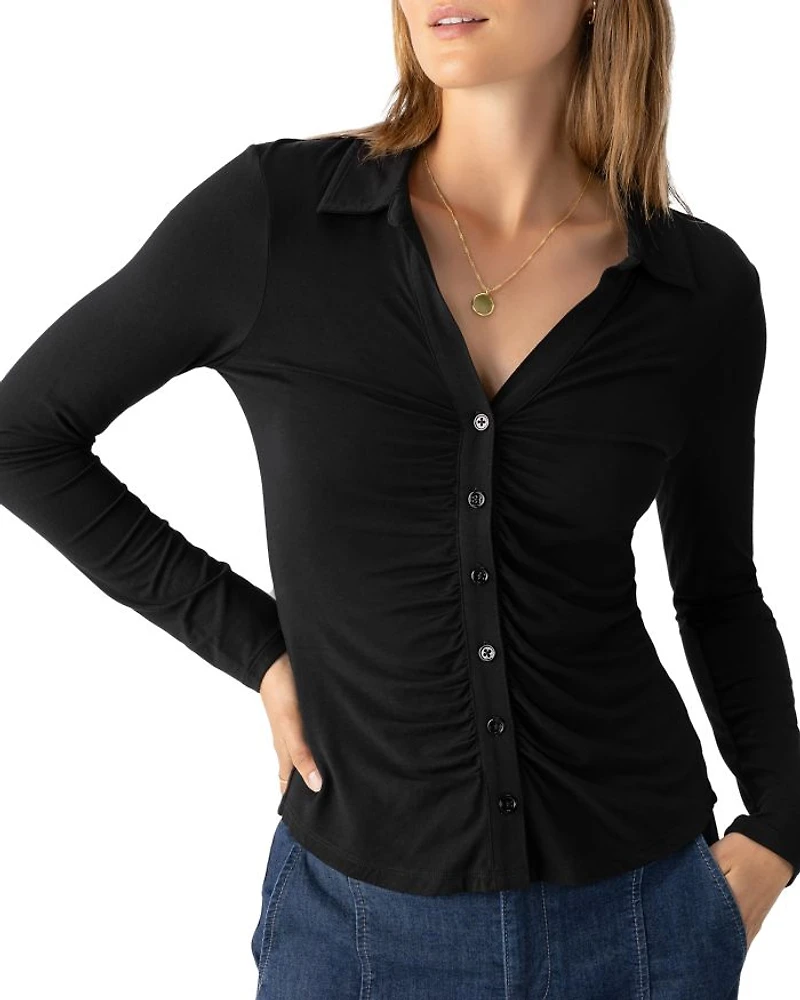 Dreamgirl Ruched Knit Shirt