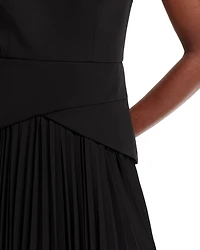 Haddy Mixed Media Pleated Dress