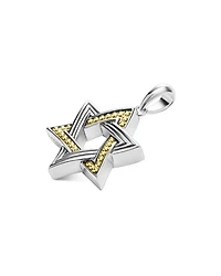 Men's 18K Yellow Gold & Sterling Silver Anthem Star of David Amulet Pendant
