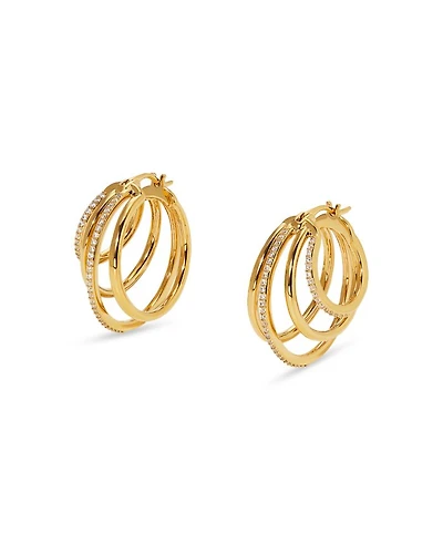 Cubic Zirconia Juno Quadruple Hoop Earrings