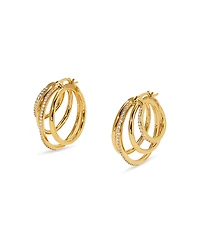 Nadri Cubic Zirconia Juno Quadruple Hoop Earrings