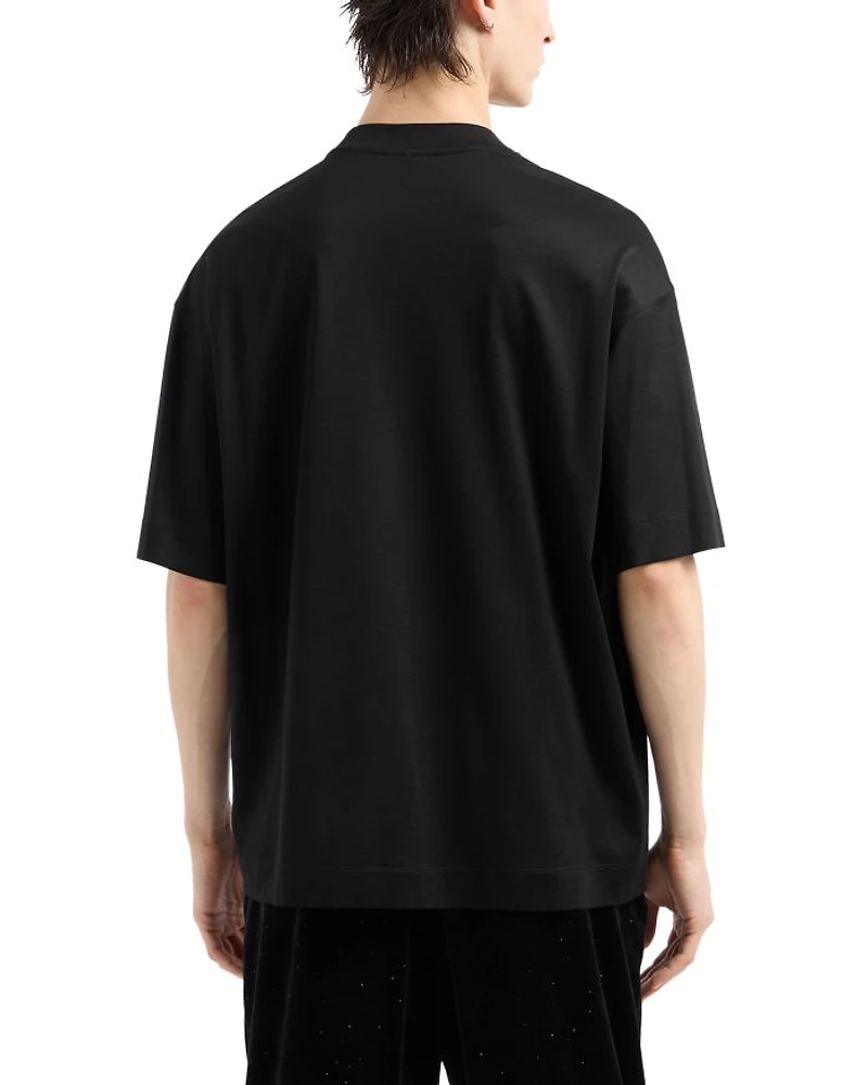 Rhinestone Embellished Logo Tee