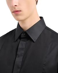 Bib-Front Slim Fit Tuxedo Shirt