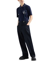 Cotton Piquet Whale & Logo Embroidery Polo
