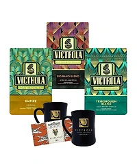 GoCoffeeGo - Victrola Triple Blend Gift Bundle - Big Band, Triborough & Empire, 1 Chocolate Bar & 2 logo mugs 10oz each