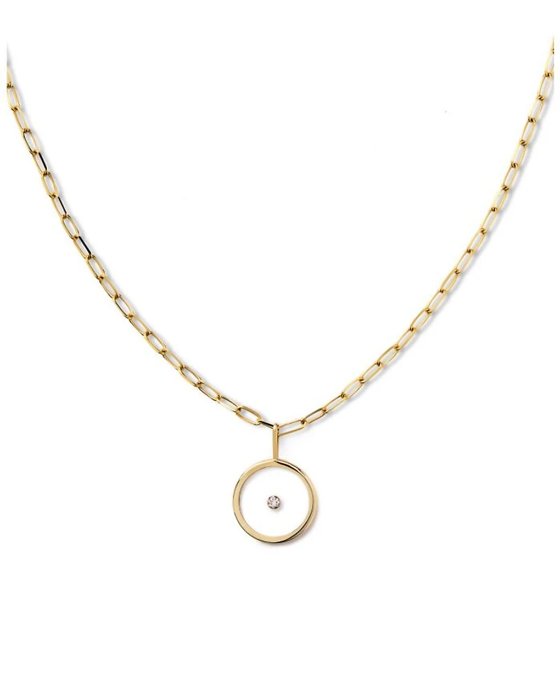 10k Gold Floating Lab Grown Lab Grown Diamond Large Necklace