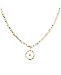 10k Gold Floating Lab Grown Lab Grown Diamond Large Necklace