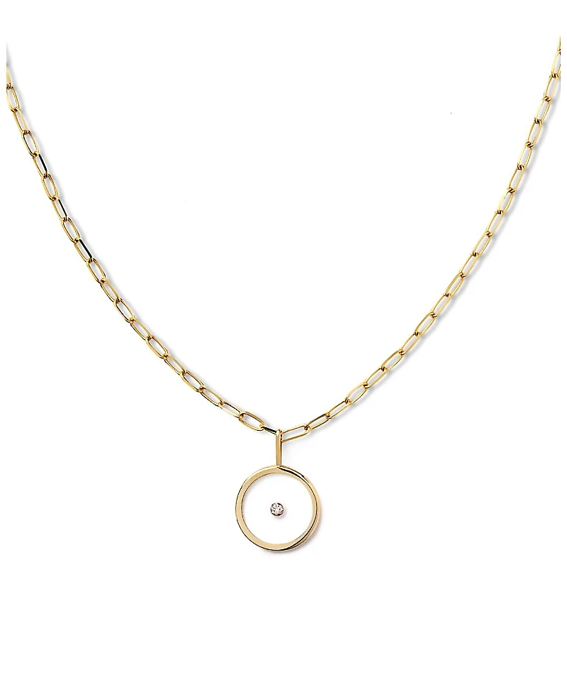 Ana Luisa 10k Gold Floating Lab Grown Diamond Large Necklace