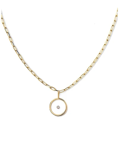 Ana Luisa 10k Gold Floating Lab Grown Diamond Large Necklace