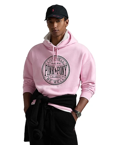 Polo Ralph Lauren Pink Pony Print Relaxed Fit Hoodie