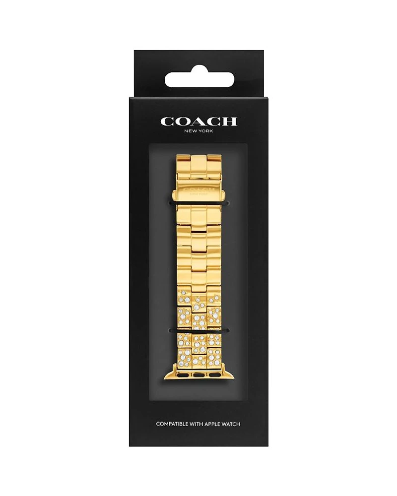 Apple Watch® Gold-Tone Stainless Steel & Crystal Bracelet